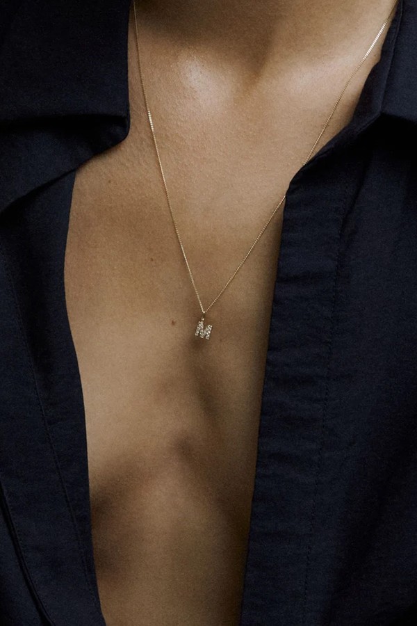 Topaz Initial Pendant from Otiumberg