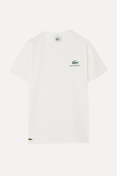 Printed Cotton-Jersey T-Shirt from Lacoste x Sporty & Rich