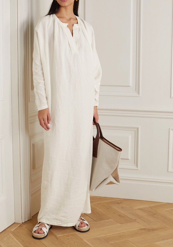 +Space For Giants Linen And Jersey Maxi Dress 