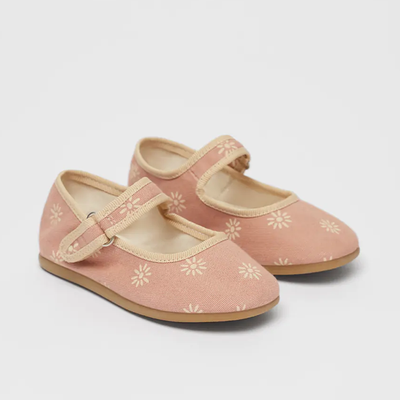 Floral Cotton Ballet Flats