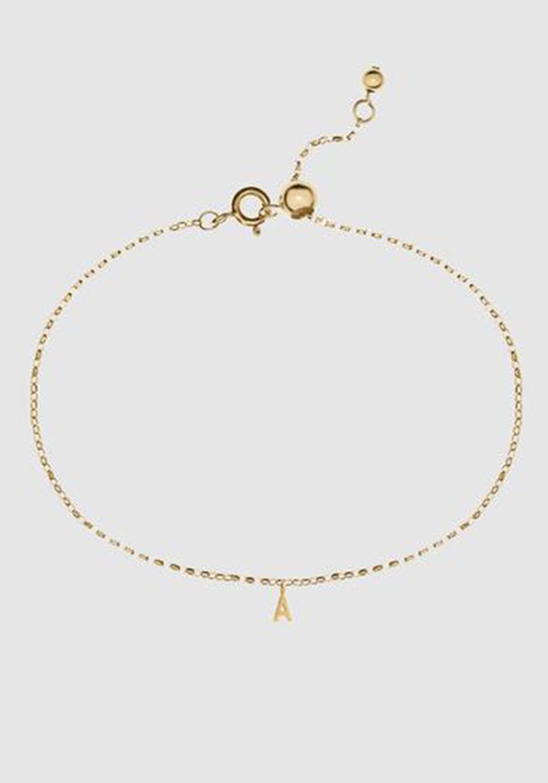 Initial Slider Anklet from Aurum And Grey