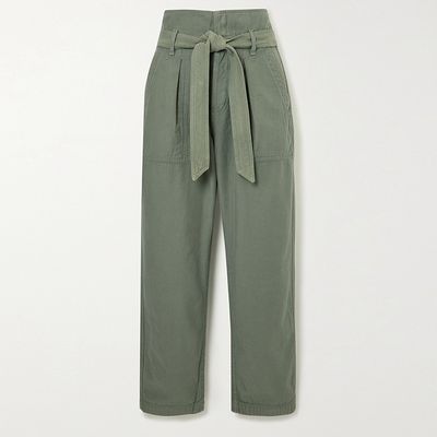 Cropped Belted Cotton-Twill Cargo Pants from Citizens Of Humanity 