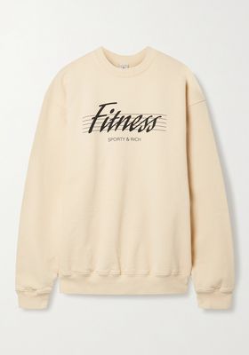 Printed Cotton-Jersey Sweatshirt from Sporty & Rich