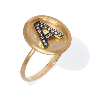18ct Gold Diamond Initial A Ring