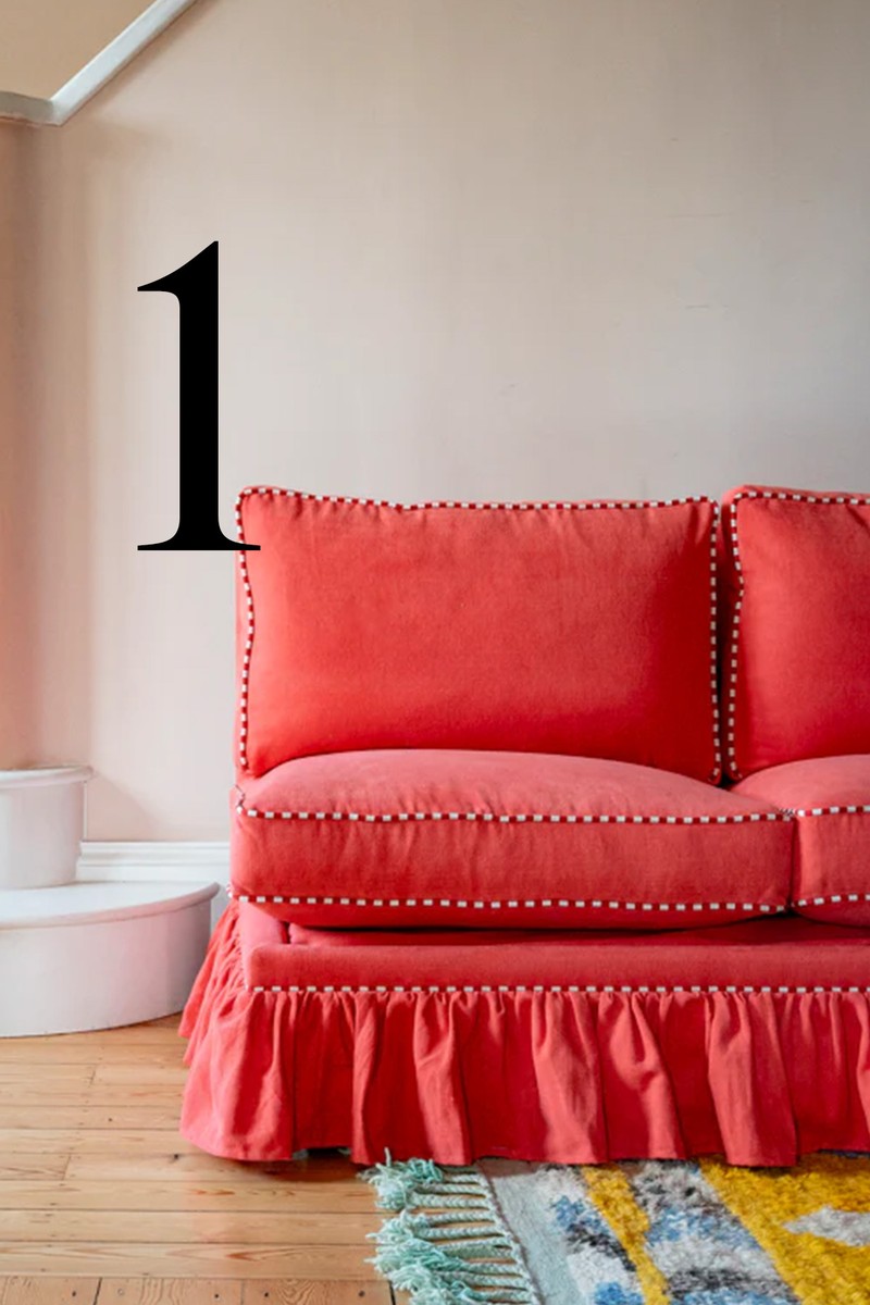 Amy Skirted Sofa Bed from The House Upstairs
