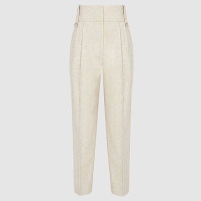 High Waisted Cropped Trousers from Reiss