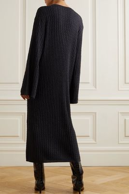 Cable-Knit Cashmere Midi Dress from TOTEME