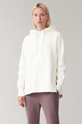 Cotton Hoodie With Side Slits from Cos