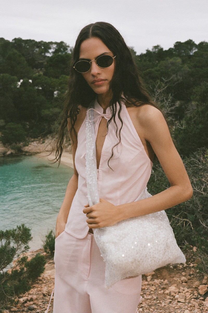 Sequinned Shoulder Bag from Mango
