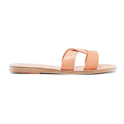 Desmos Cutout Leather Slides from Ancient Greek Sandals