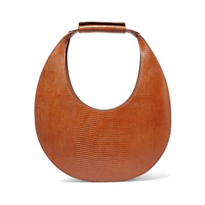 Moon Lizard-Effect Leather Tote from STAUD