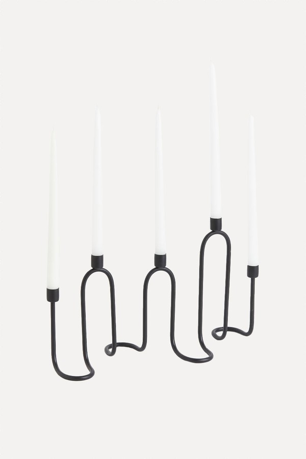 Wavy Metal Candelabra