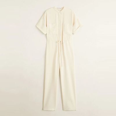 Long Chest-Pocket Jumpsuit from Mango