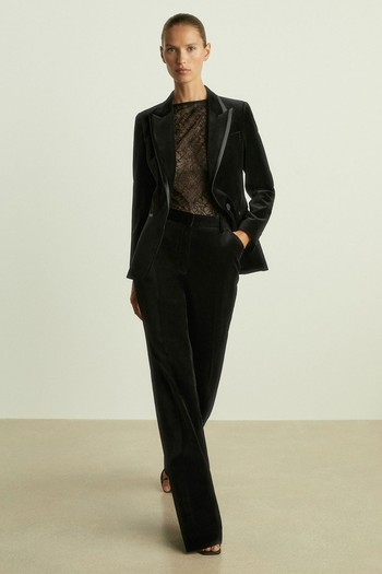 Velvet Single Breasted Suit Blazer from Reiss