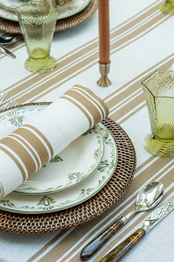 Colette Striped Linen Napkin from Rebecca Udall