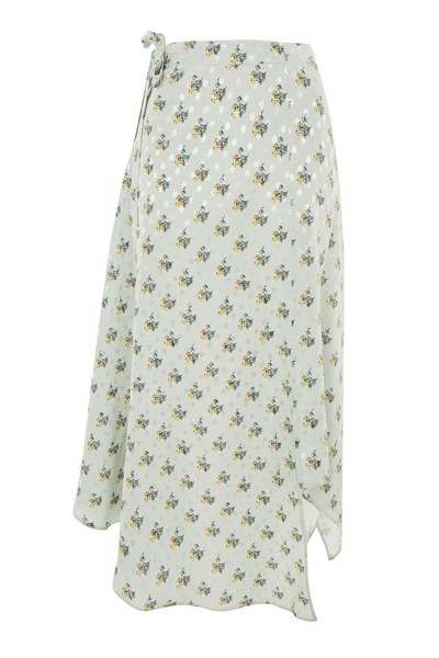 Spot Floral Hanky Hem Skirt from Topshop