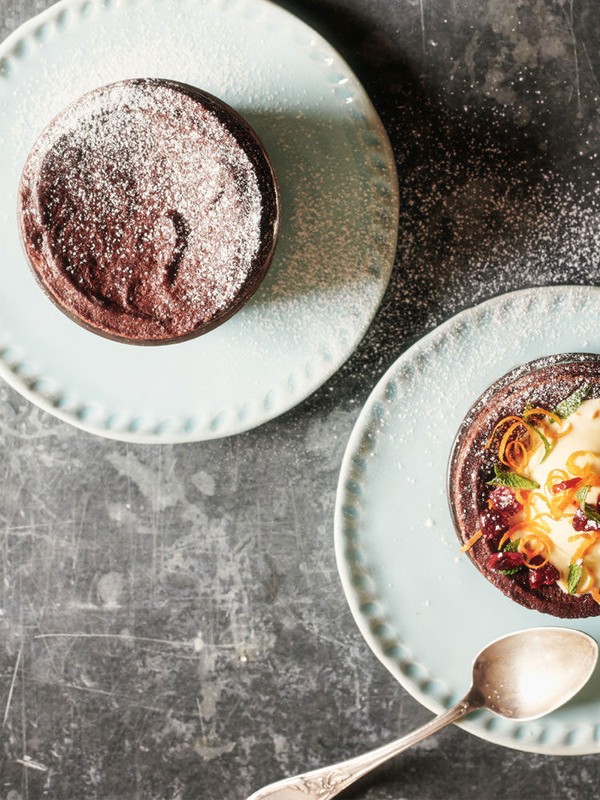 Molten Chocolate, Chestnut & Caramel Mousse