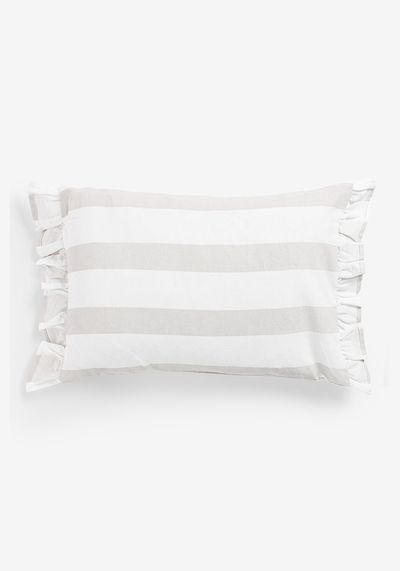 Stripe Ruffle Cushion