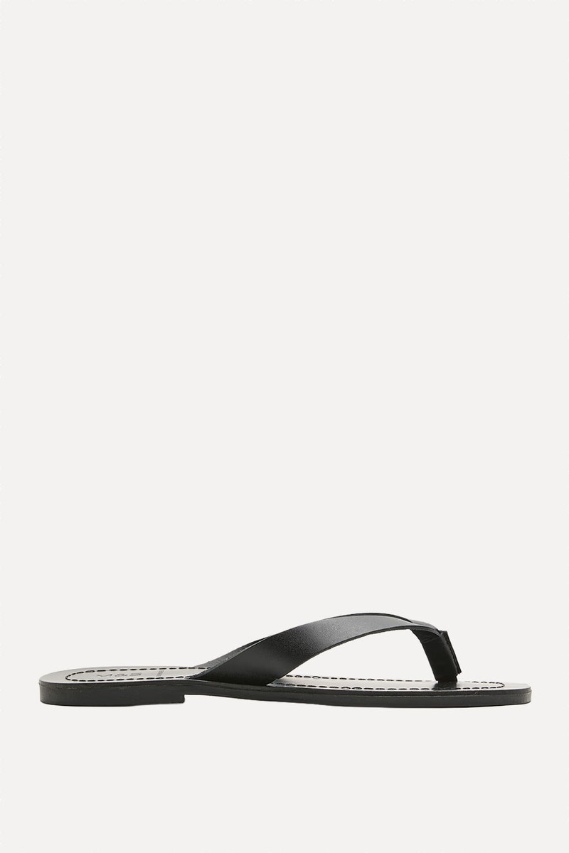 Leather Flat Square Toe Flip Flops from Marks & Spencer