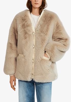 Flam Cropped Faux Fur Jacket from Claudie Pierlot