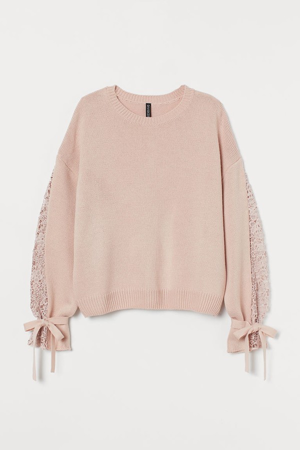 Lace-Detail Jumper