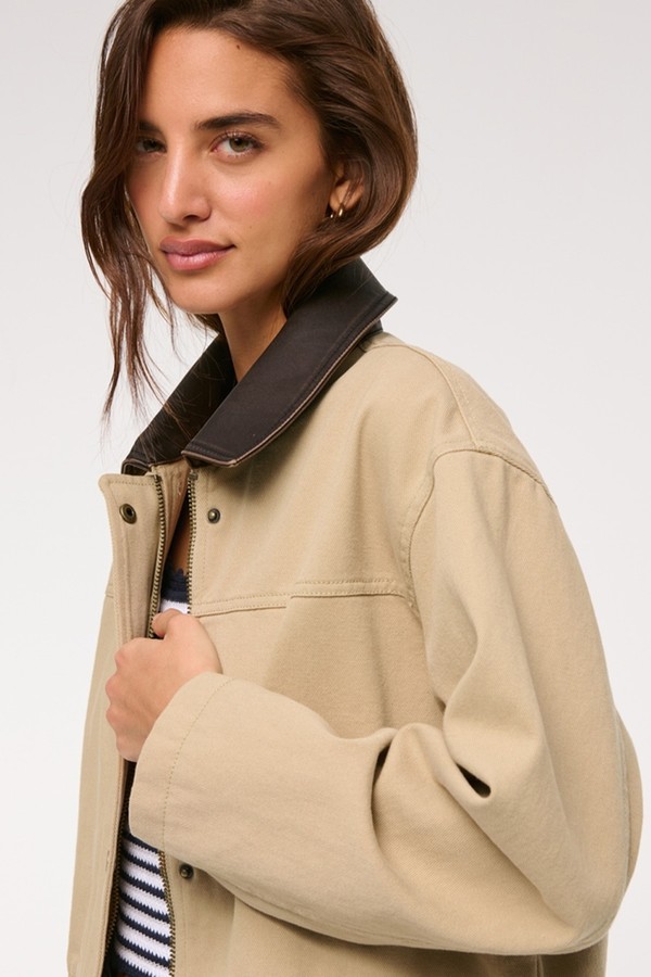 Cinched Waist Workwear Jacket from Abercrombie & Fitch