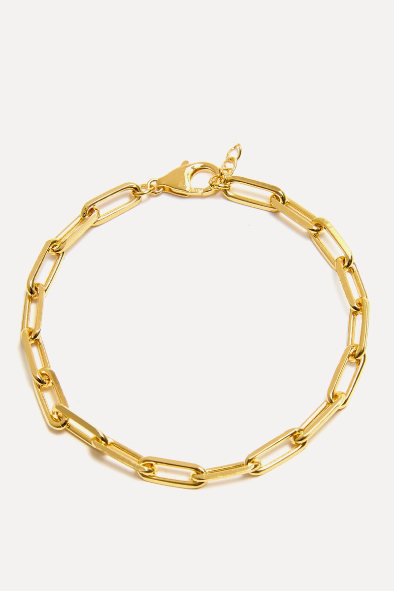 Gold Paperclip Chain Bracelet - Chunky Links