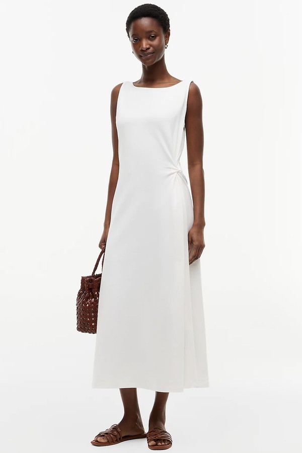 Knot Interlock Knit Midi Dress 