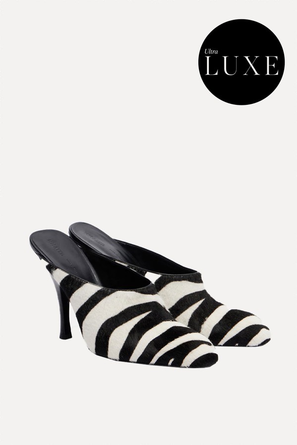Colt Zebra-Print Calf Hair Mules from Khaite 