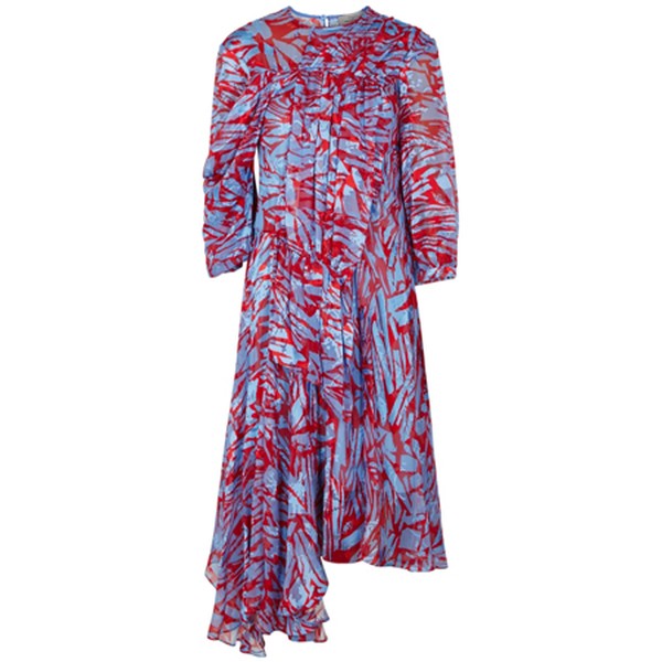 Helen Printed Silk-Blend Midi Dress from Preen by Thornton Bregazzi