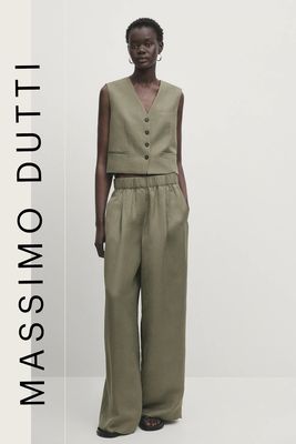 Wide-Leg Co-Ord Trousers from Massimo Dutti 