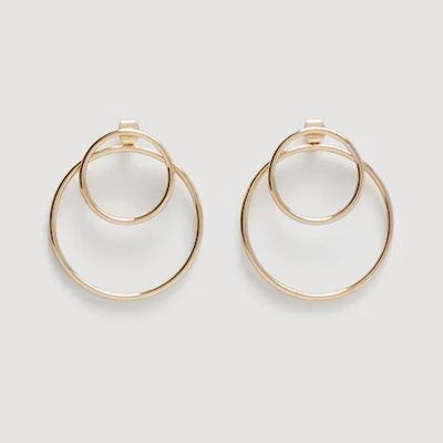 Metallic Hoop Earrings  from Mango