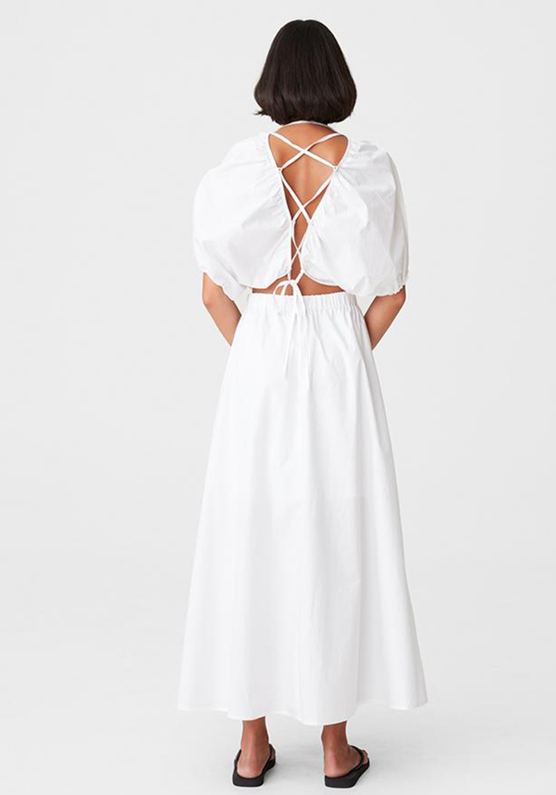 Gesture White Svalagz Cotton Dress from Studio B