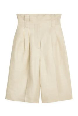 Linen Blend Pleated Culottes from Arket