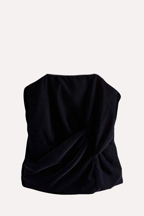 Velvet Structured Bandeau Top