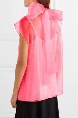 Bow-Embellished Organza Top from Prada