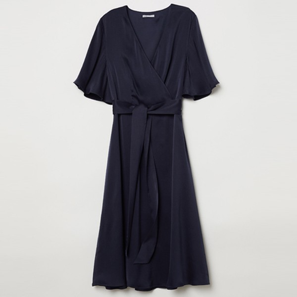 V-Neck Silk Dress from H&M
