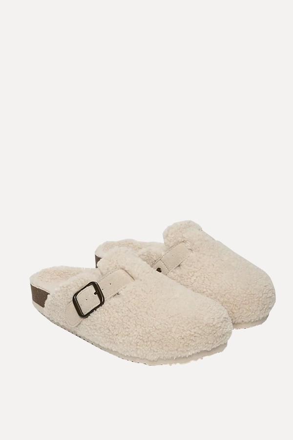 Borg Corkbed Mule Slippers from The White Company