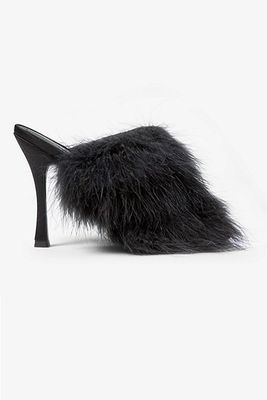 Charmaine Feather and Satin Mule from Michael Kors