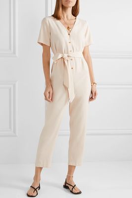 The Noelle Washed-Twill Jumpsuit from Hatch