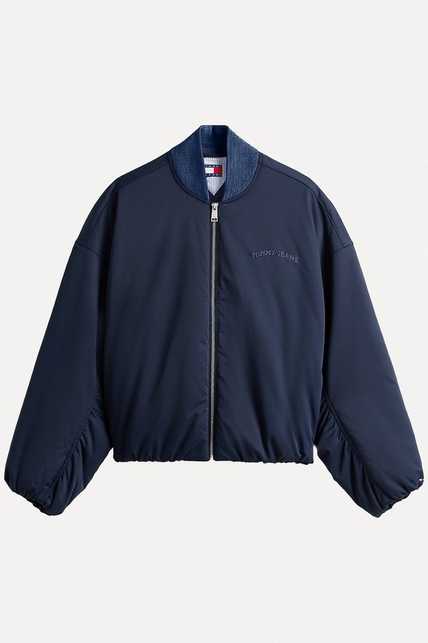 Back Logo Embroidery Bomber Jacket