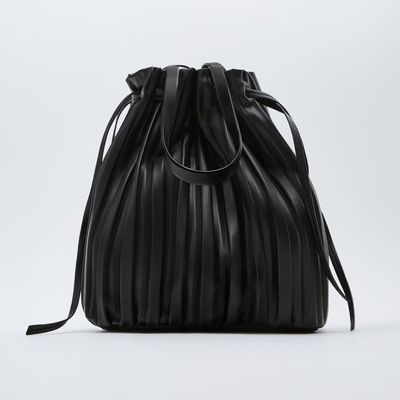 Pleated Bucket Bag from Zara