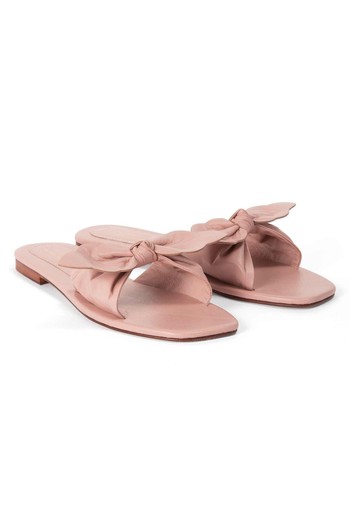 Blush Pink Slides from A Piedi X Amanda Woodward-Brown