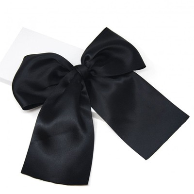 Black Satin Hair Bow from Johnny Loves Rosie