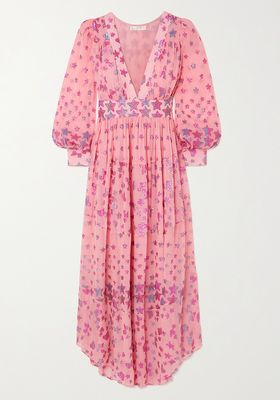 Cyrena Fil Coupé Silk-Blend Georgette Maxi Dress