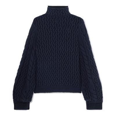 Cable Knit Turtleneck Sweater from Victoria Bechkam