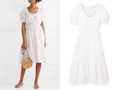 Wendy Lace-Trimmed Embroidered Cotton-Voile Dress from LoveShackFancy