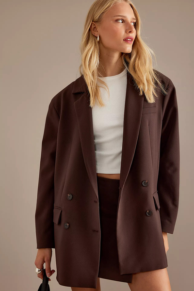 Oversized Double-Breasted Blazer from Anthropologie