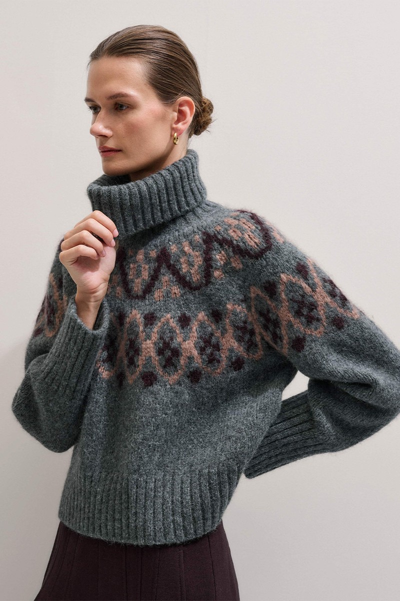 Fair Isle Knit + Snood from Me + Em