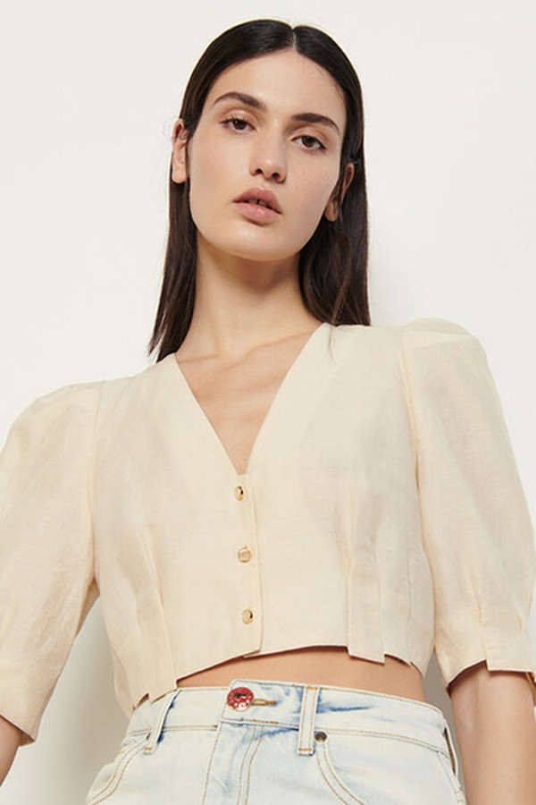 Short Linen Shirt from Sandro